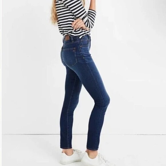 Madewell Medium Rinse Roadtripper high Rise Skinny Blue Denim Jeans - Picture 12 of 12